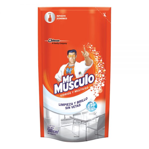 Mr. Musculo antigrasa Doypack vidrio fragancia fresca x500cc